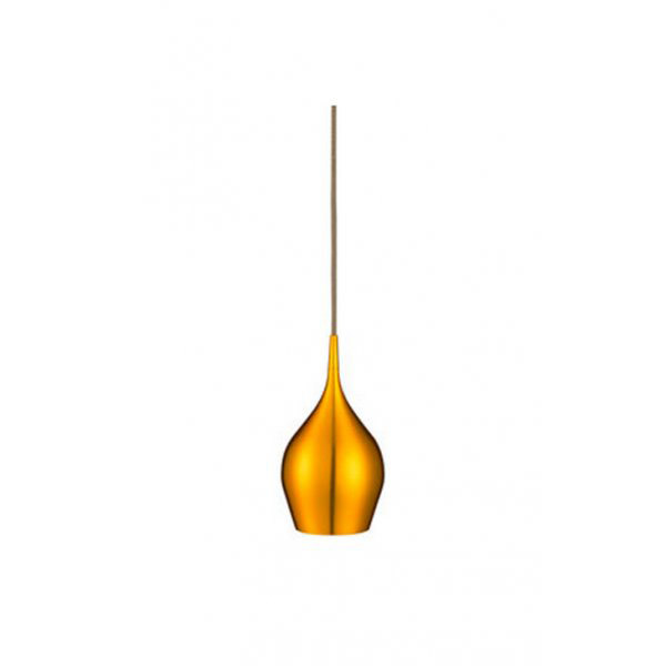 VIBRANT contemporary single gold finished metal pendant