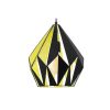 Vintage Collection GEOMETRIC contemporary ceiling pendant with black outer and yellow inner