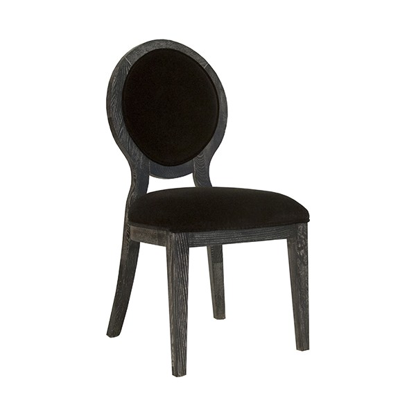 Oonagh Dining Chair Black, Oval Back Dining Chair Black